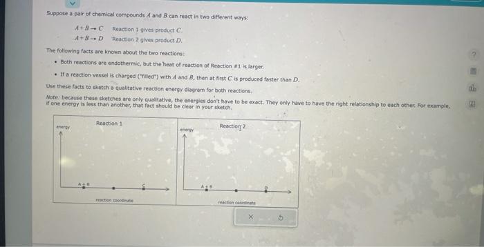 Solved Suppose A Pair Of Chemical Compounds A And B Can Chegg