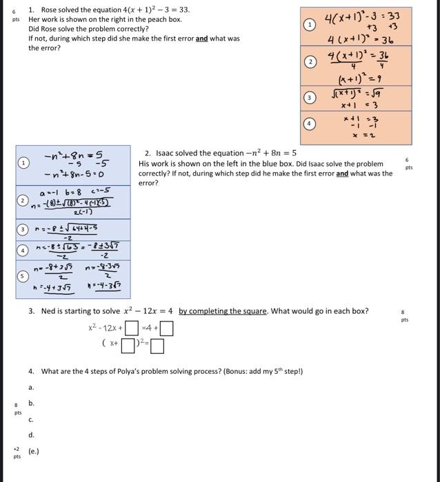 Solved Rose Solved The Equation X Its Her Chegg