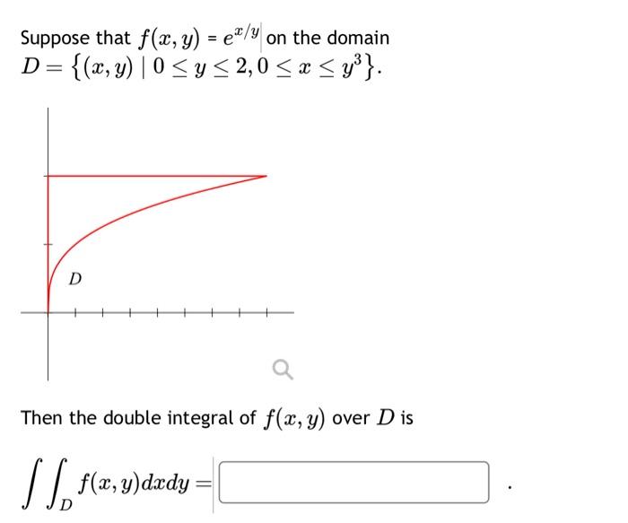 Solved Suppose That F X Y Ex Y On The Domain Chegg