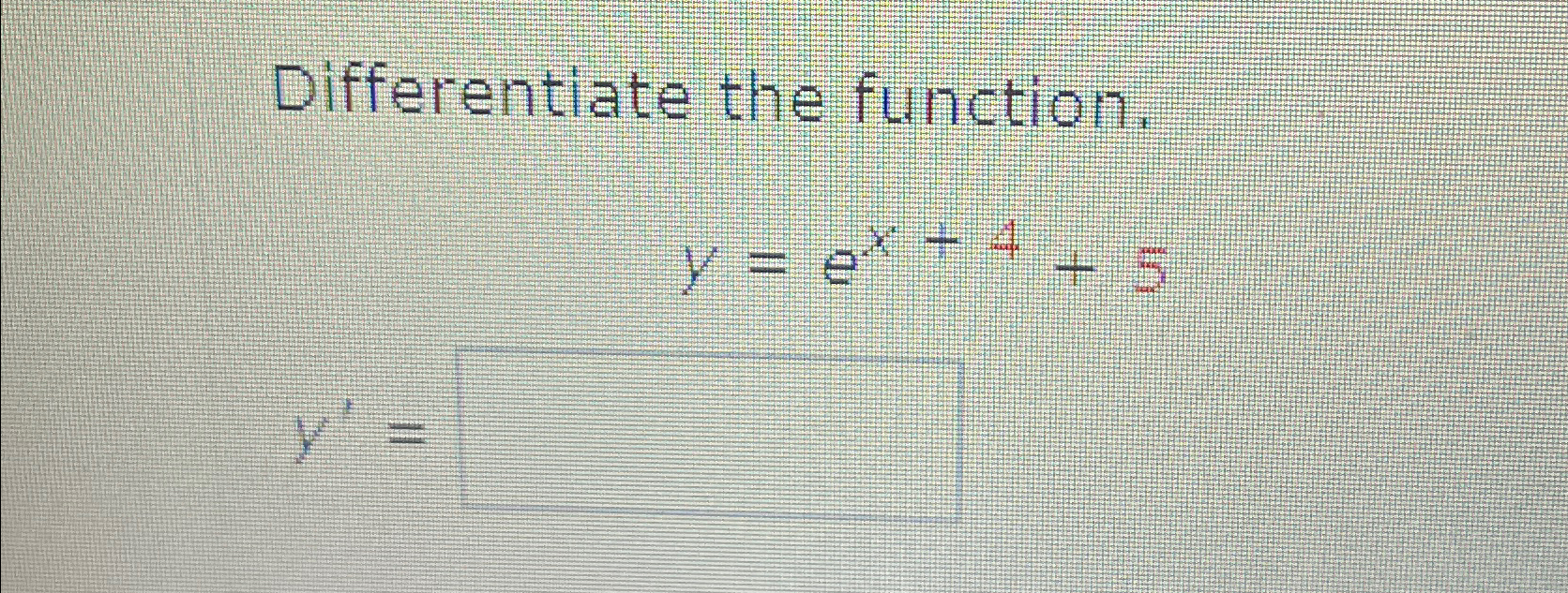 Solved Differentiate The Function Y Ex Y Chegg