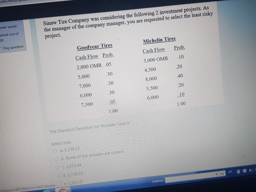 Solved Swer Saved Arked Out Of Sinaw Tire Company Was Chegg