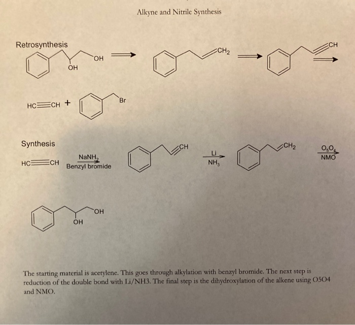 Solved Alkyne And Nitrile Synthesis Retrosynthesis CH CH2 OH Chegg