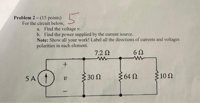 Solved Problem Points For The Circuit Below A