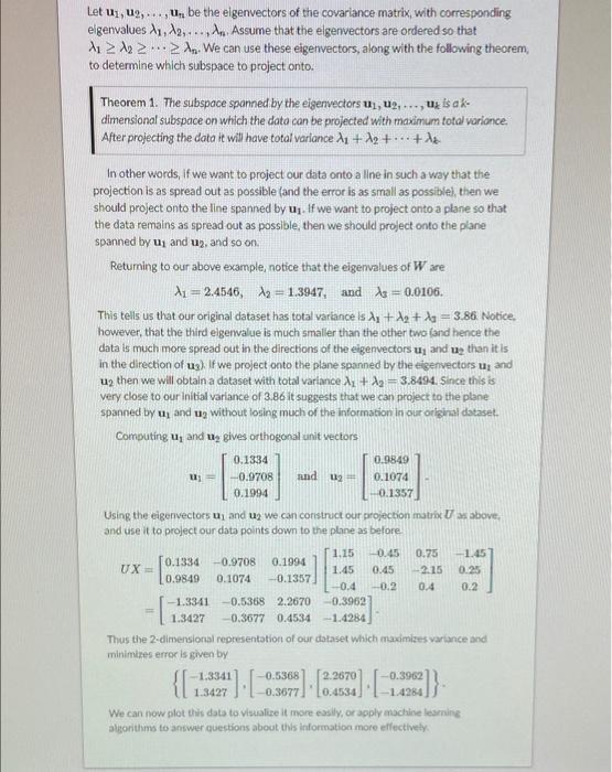 Solved Problem 6 Project The Data In The Arrays X Neg And Chegg