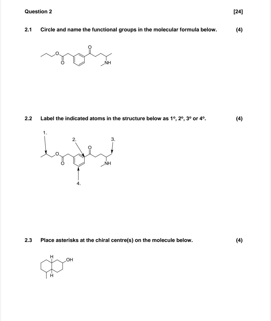 Solved 2 1 Circle And Name The Functional Groups In The Chegg