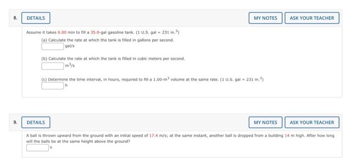 Solved Assume It Takes 6 00 Min To Fill A 35 0 Gal Gasoline Chegg