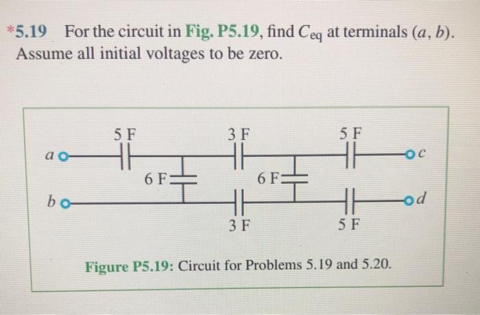 Solved 5 19 For The Circuit In Fig P5 19 Find Ceq At Chegg