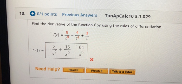 Solved Points Previous Answers Tanapcalc Chegg