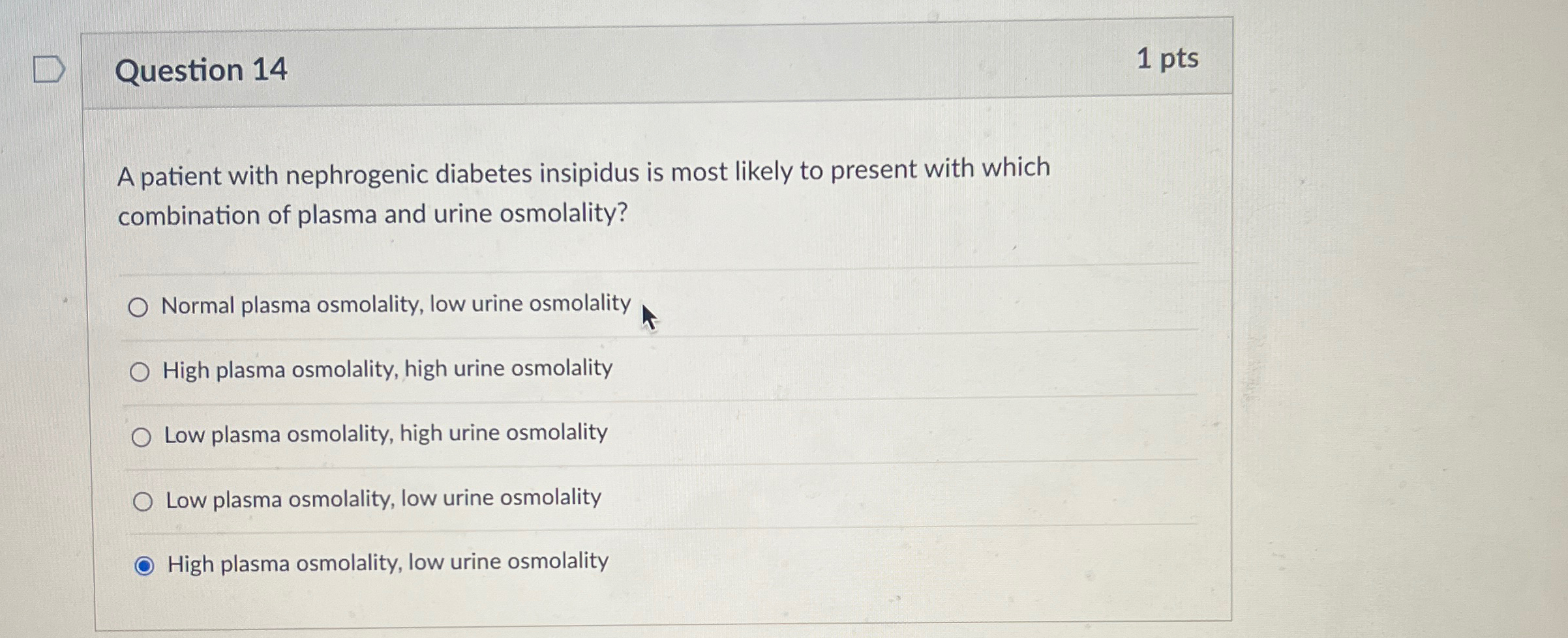 Solved Question Ptsa Patient With Nephrogenic Diabetes Chegg