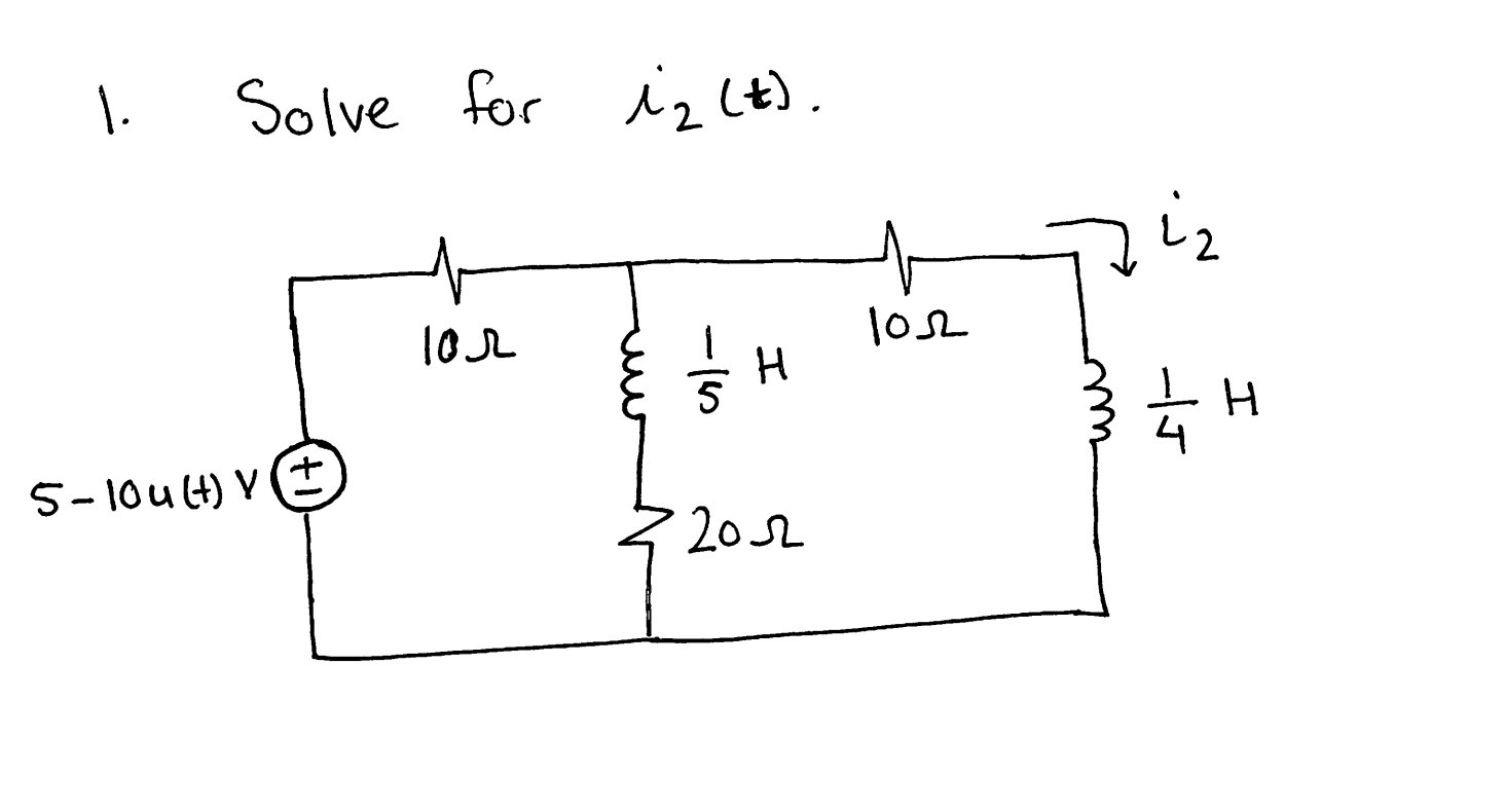 Solve For I T Using Differential Equations Please Chegg