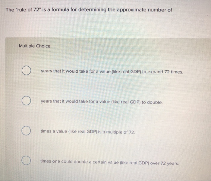 Solved The Rule Of Is A Formula For Determining The Chegg