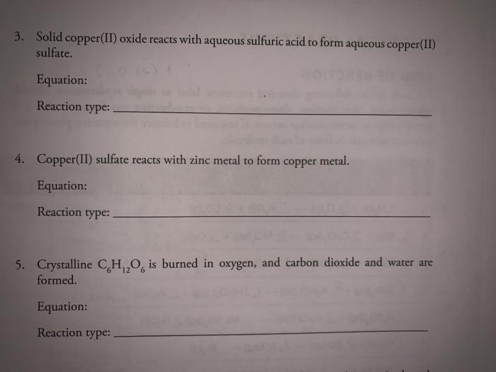 Solved Solid Copper Ii Oxide Reacts With Aqueous Chegg