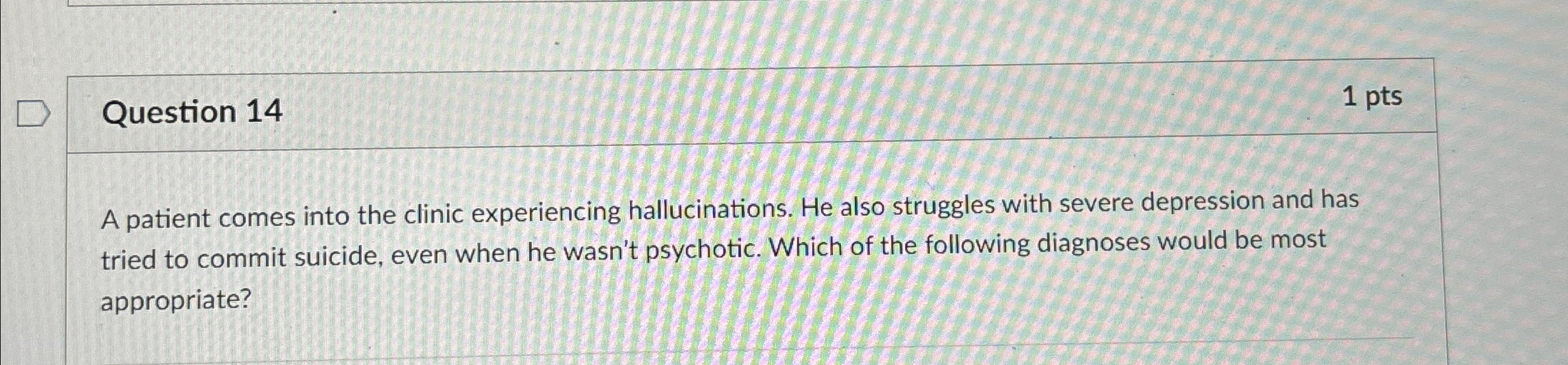 Solved Question 141 PtsA Patient Comes Into The Clinic Chegg