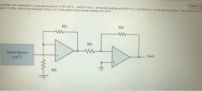 Solved Points Amplifiers Are Connected In A Cascade As Chegg