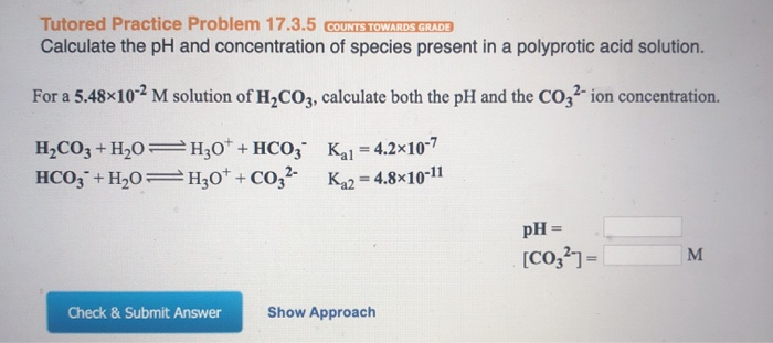 Solved Tutored Practice Problem C Calculate The Ph Of Chegg