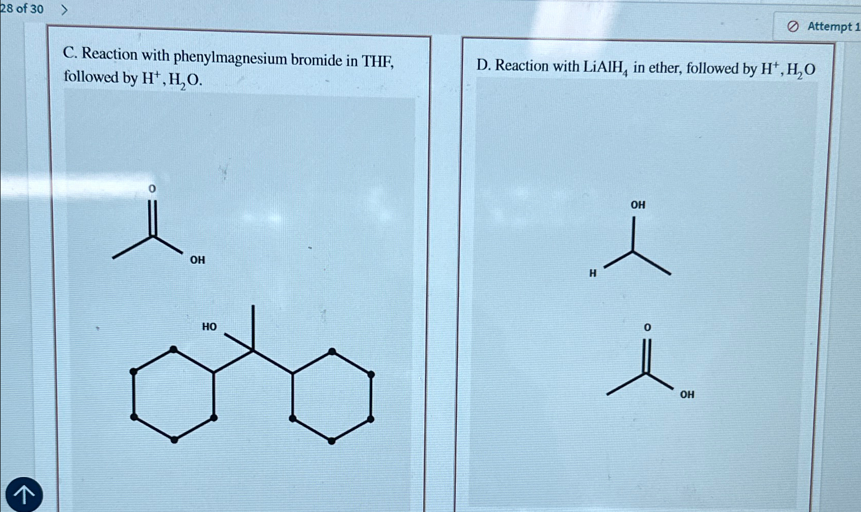 Solved 28 Of 30C Reaction With Phenylmagnesium Bromide In Chegg