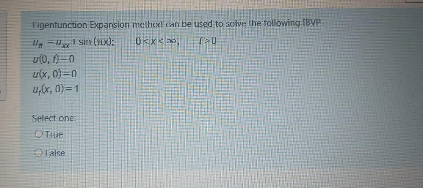 Solved U Uxx Eigenfunction Expansion Method Can Be Used To Chegg