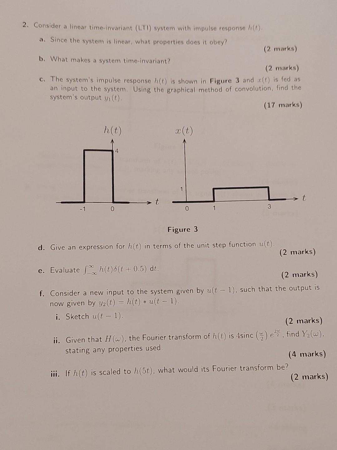 Solved Consider A Linear Time Invariant Lti System With Chegg