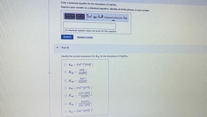 Solved Enter A Balanced Equation For The Dissolution Cach Chegg