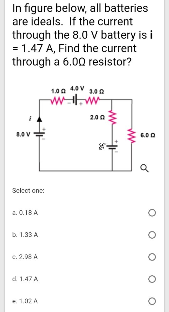 Solved In Figure Below All Batteries Are Ideals If The Chegg