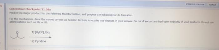 Solved Conceptual Checkpoint Predict The Major Product Chegg