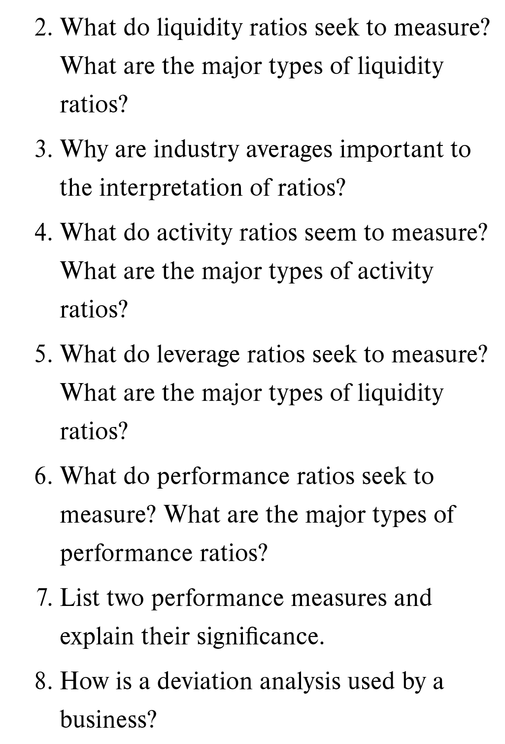 Solved What Do Liquidity Ratios Seek To Measure What Are Chegg