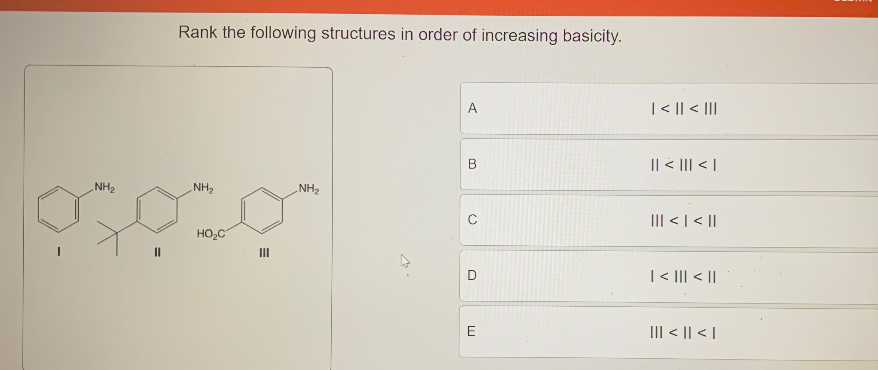 Solved Rank The Following Structures In Order Of Increasing Chegg