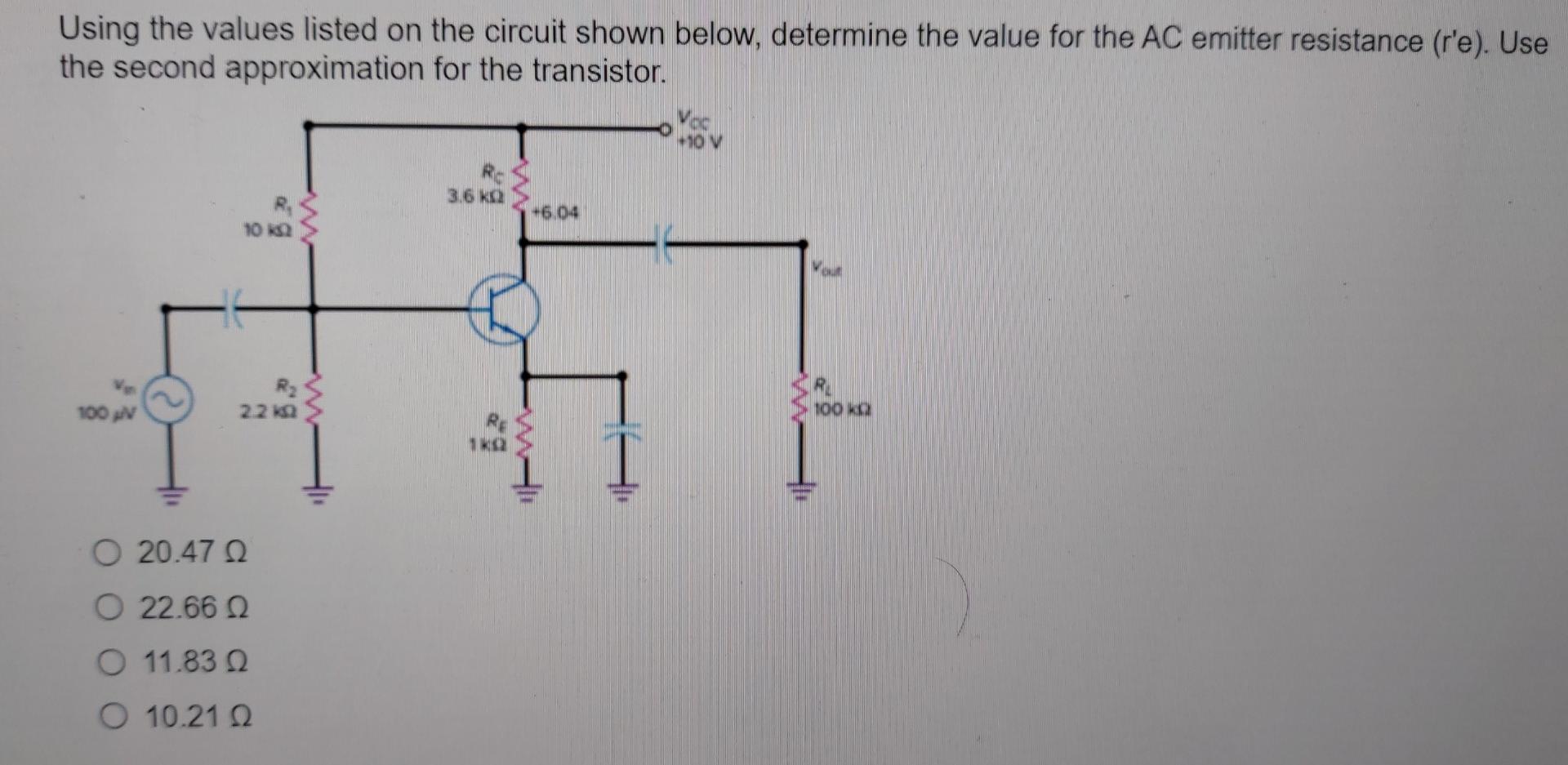 Solved Using The Values Listed On The Circuit Shown Below Chegg