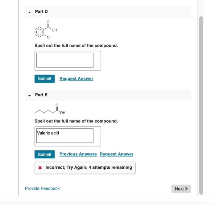 Solved Review I Constants Periodic Table Part A Esters Are Chegg