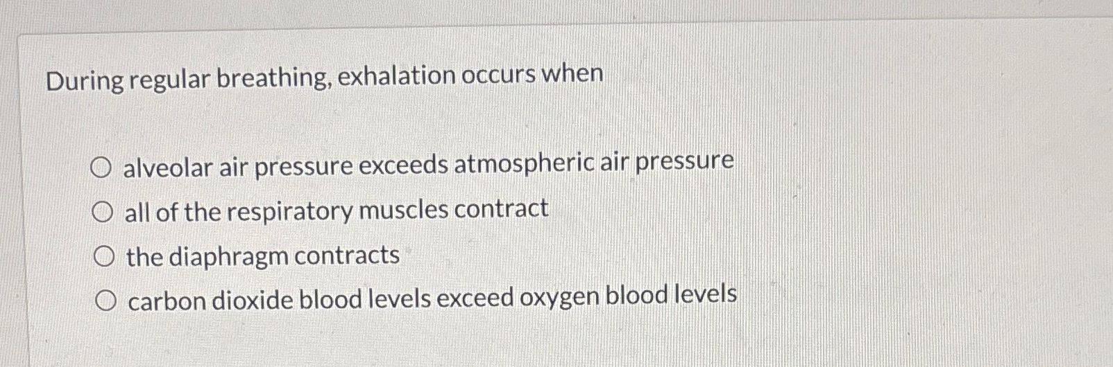 Solved During Regular Breathing Exhalation Occurs Chegg