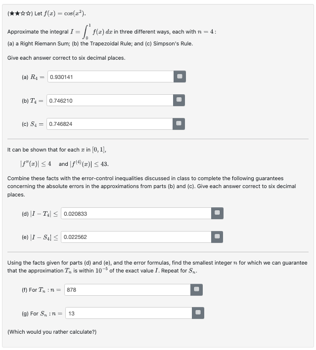 Solved Approximate The Integral I 01f X Dx In Three Chegg