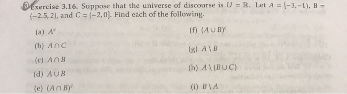 Solved Exercise Suppose That The Universe Of Discourse Chegg