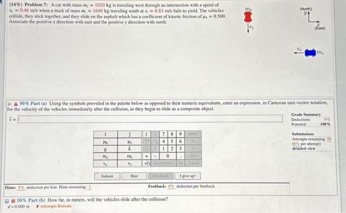 Solved Problem A Car With Mass M Kg Is Chegg