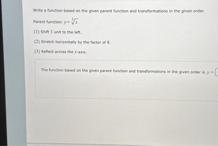 Solved Use Transformations To Graph The Function Chegg