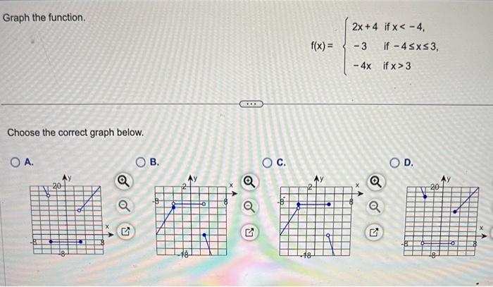 Solved Graph The Function F X 2x 434x If X