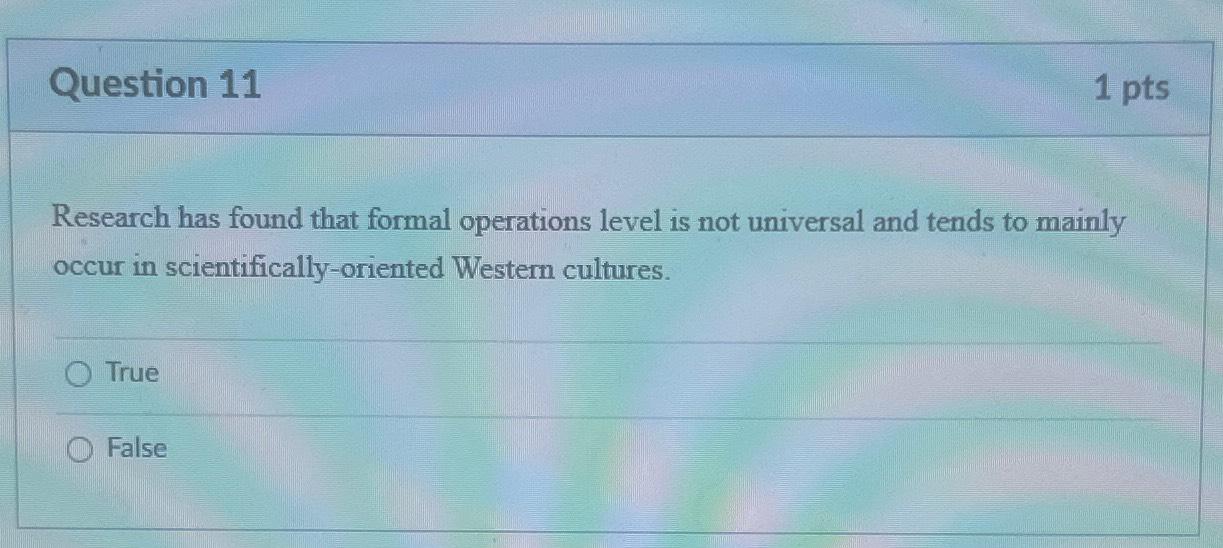 Solved Question Ptsresearch Has Found That Formal Chegg