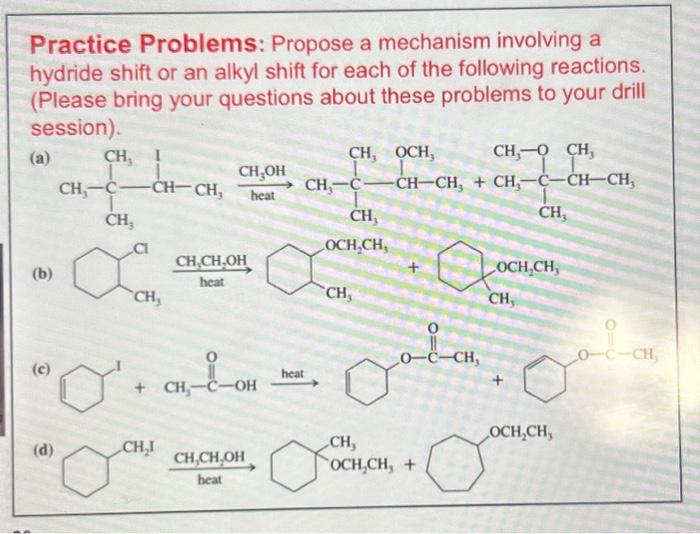 Solved Practice Problems Propose A Mechanism Involving