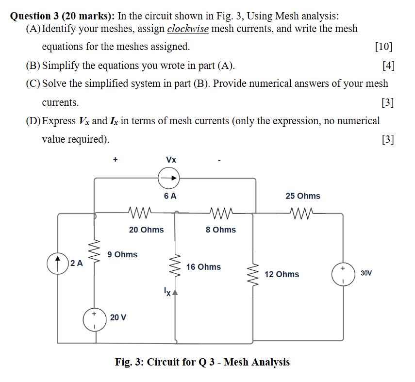 Question Marks In The Circuit Shown In Fig Chegg