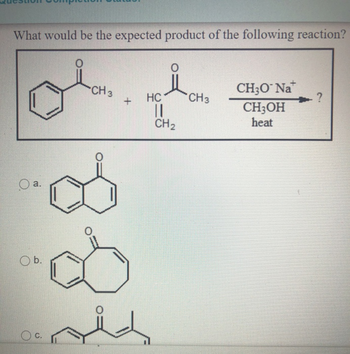 Solved What Would Be The Expected Product Of The Following Chegg