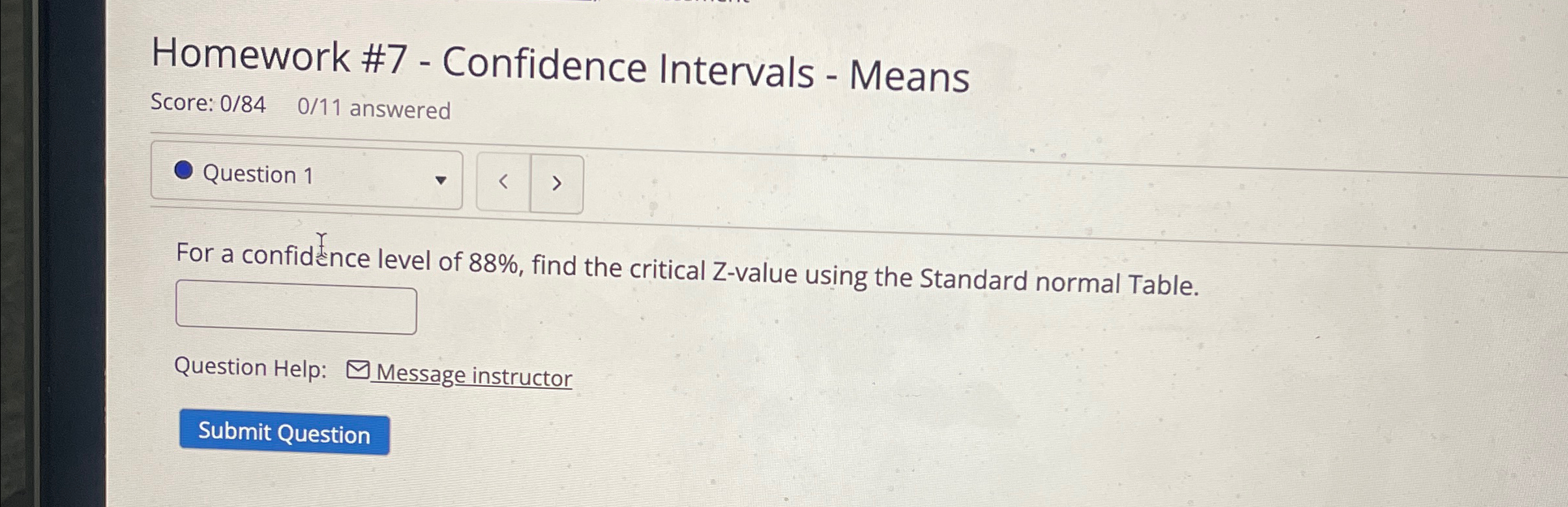 Solved Homework Confidence Intervals Meansscore Chegg