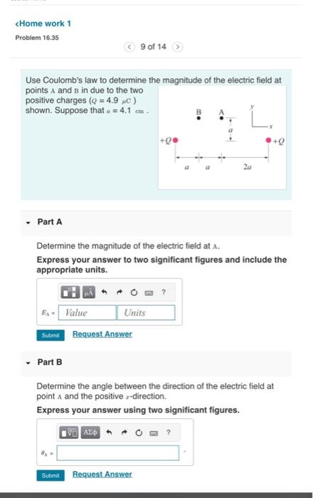 Solved Use Coulomb S Law To Determine The Magnitude Of The Chegg