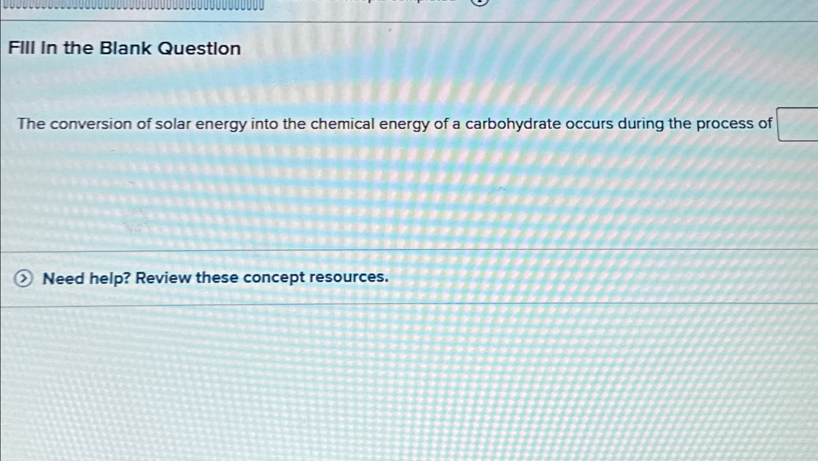 Solved Fiii In The Blank Questionthe Conversion Of Solar Chegg