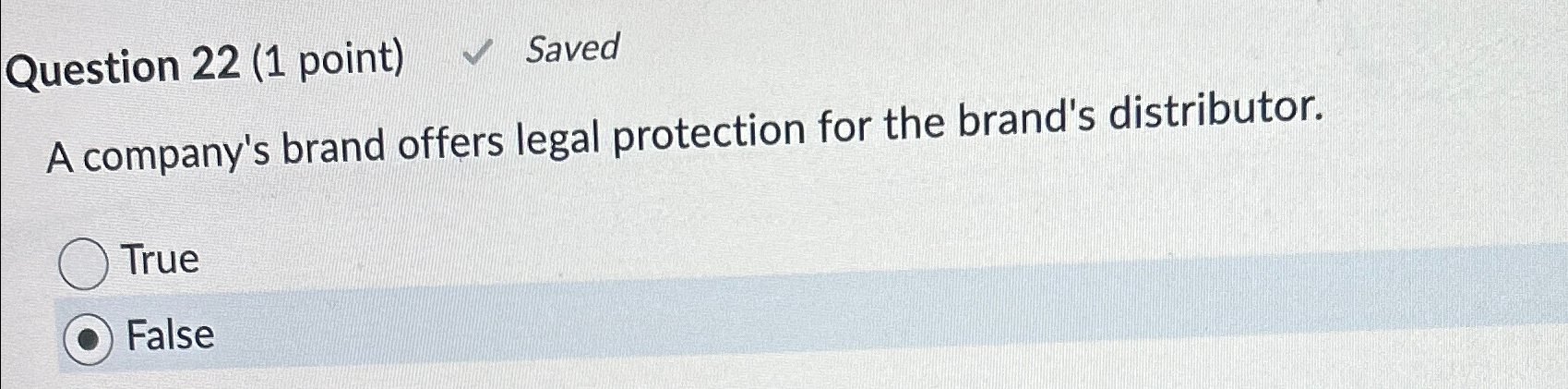 Solved Question 22 1 Point SavedA Company S Brand Chegg