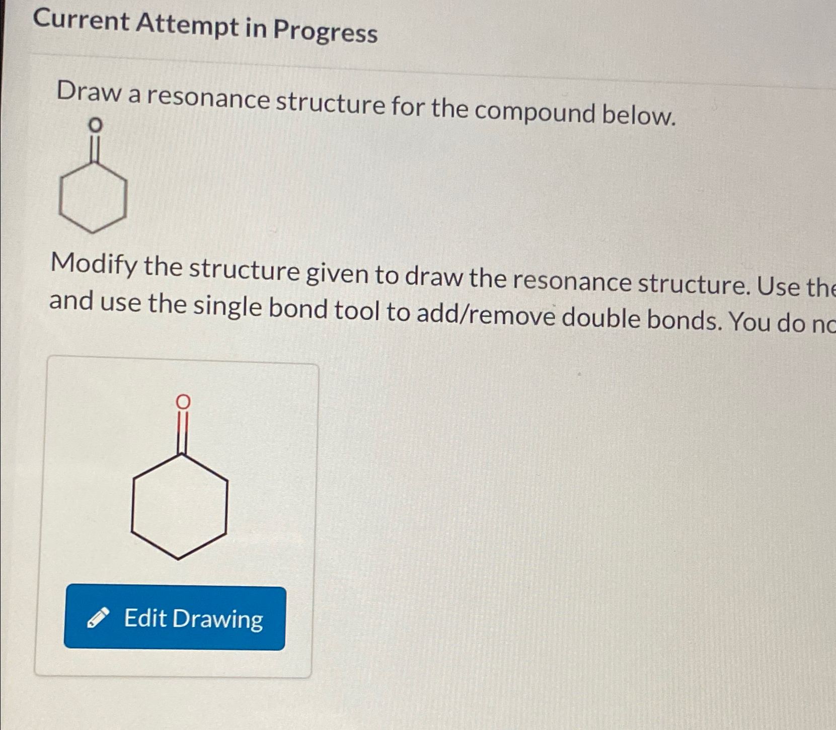 Solved Current Attempt In Progressdraw A Resonance Structure Chegg