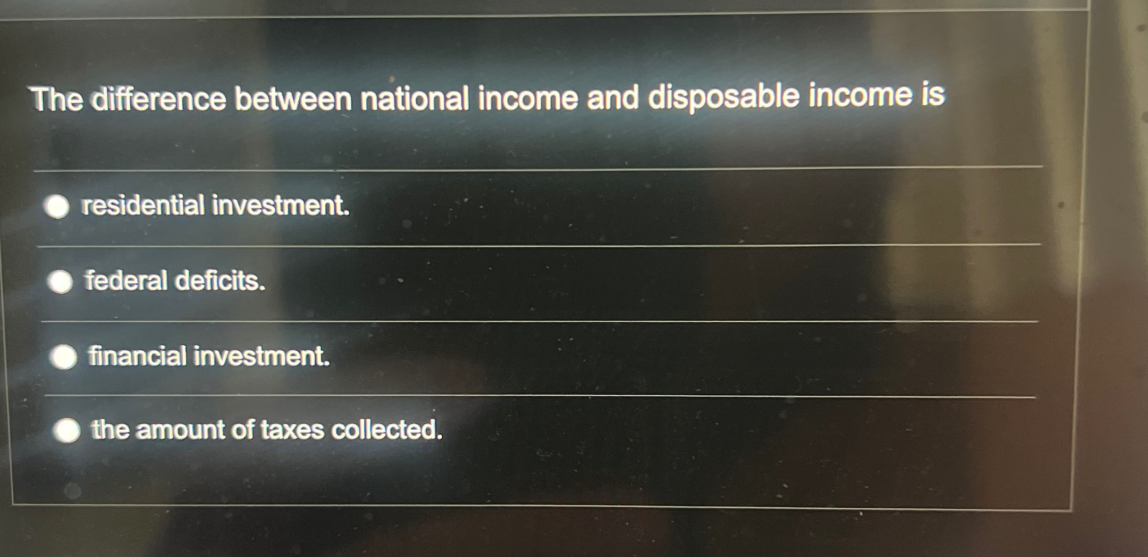 Solved The Difference Between National Income And Disposable Chegg