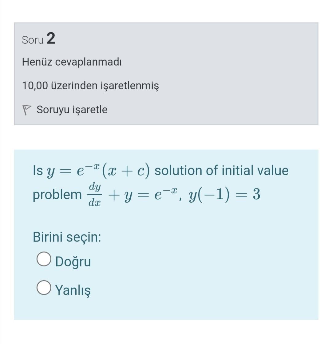 Solved Soru 2 Henüz cevaplanmadı 10 00 üzerinden Chegg