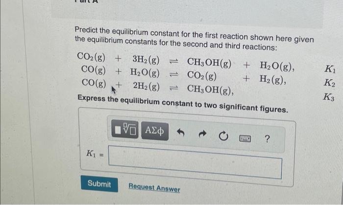 Solved Consider The Chemical Equation And Equilibrium Chegg