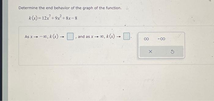 Solved Determine The End Behavior Of The Graph Of The Chegg