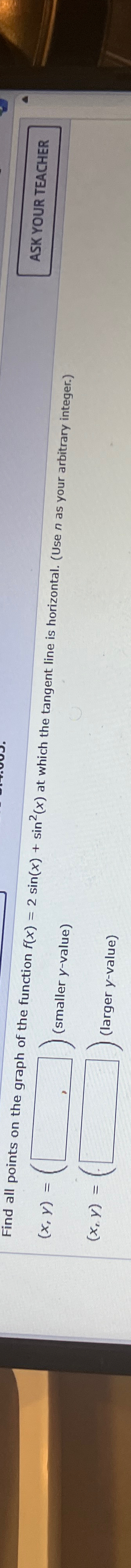 Solved Find All Points On The Graph Of The Function Chegg