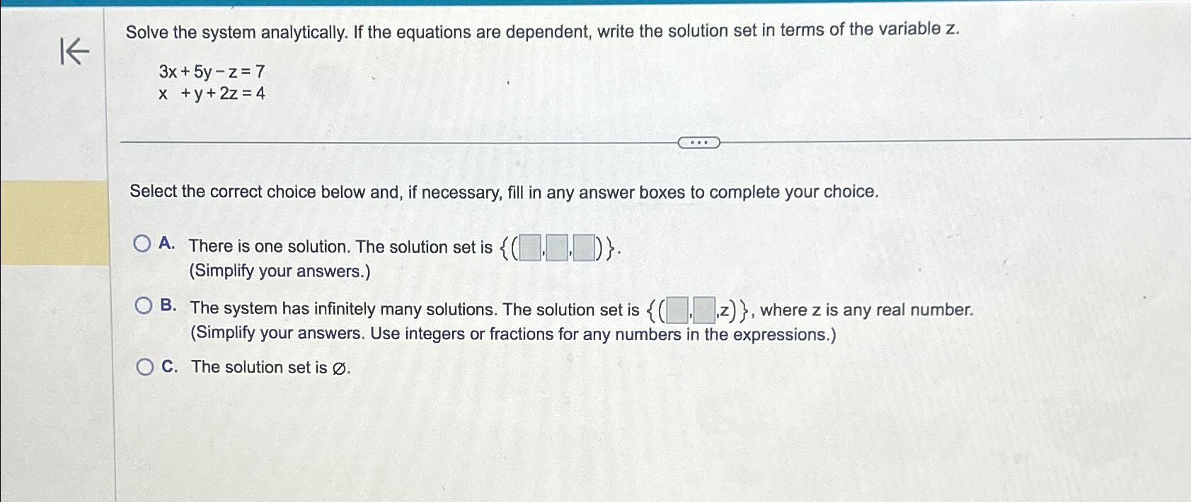 Solved Solve The System Analytically If The Equations Are Chegg